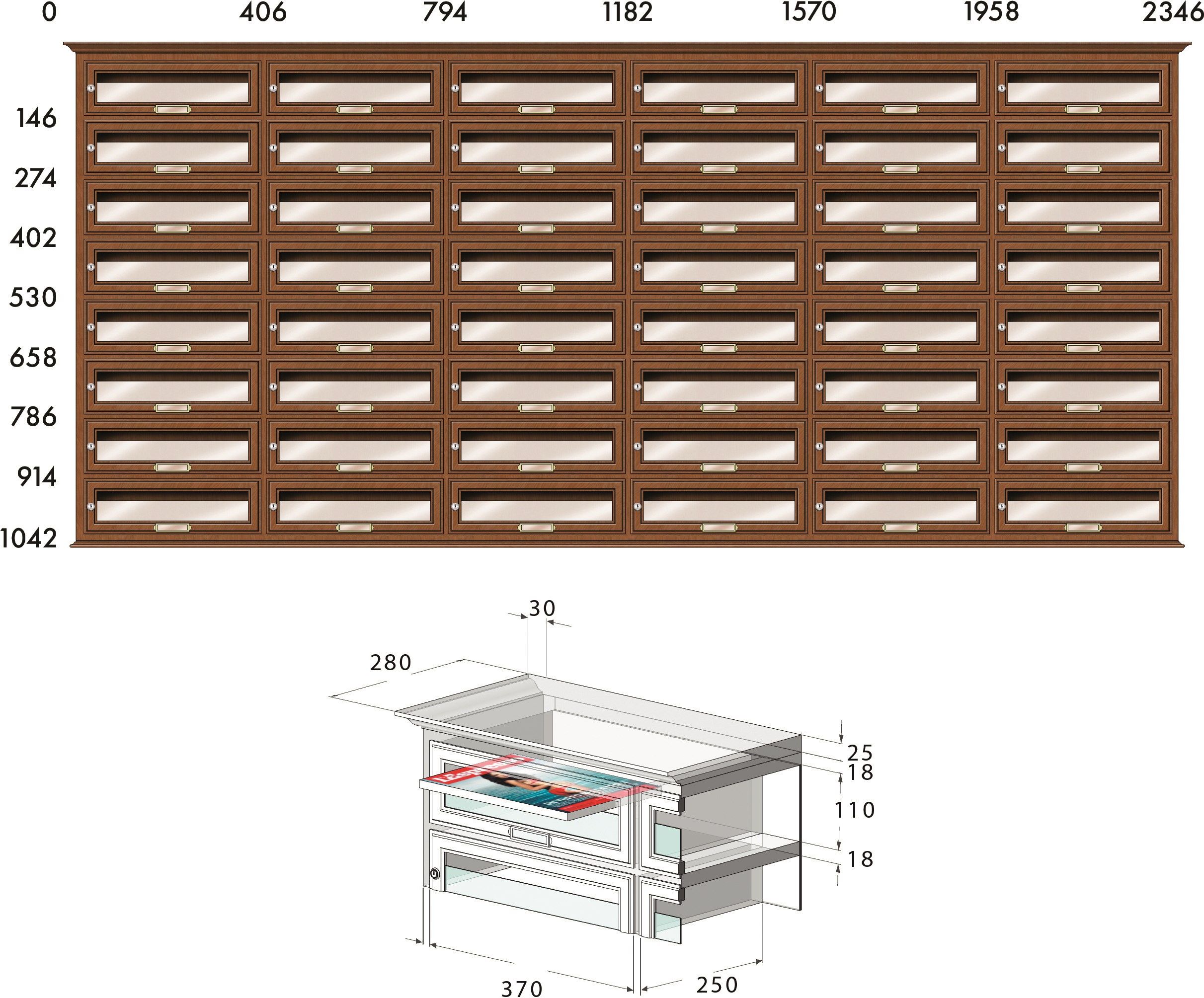 Деревянный почтовый ящик RAVASI ARCH-00149917 - Вид №12