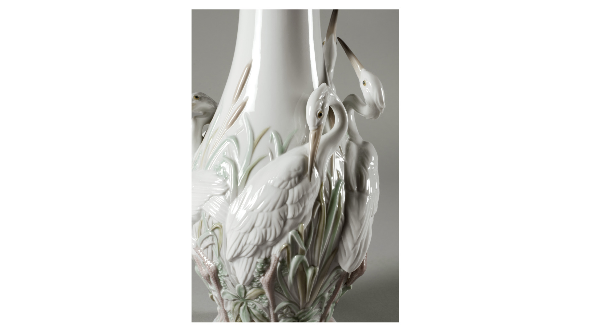 10669008 LLADRO Ваза Lladro "Цапли" 17x35см Фарфор Lladró  - Вид №4