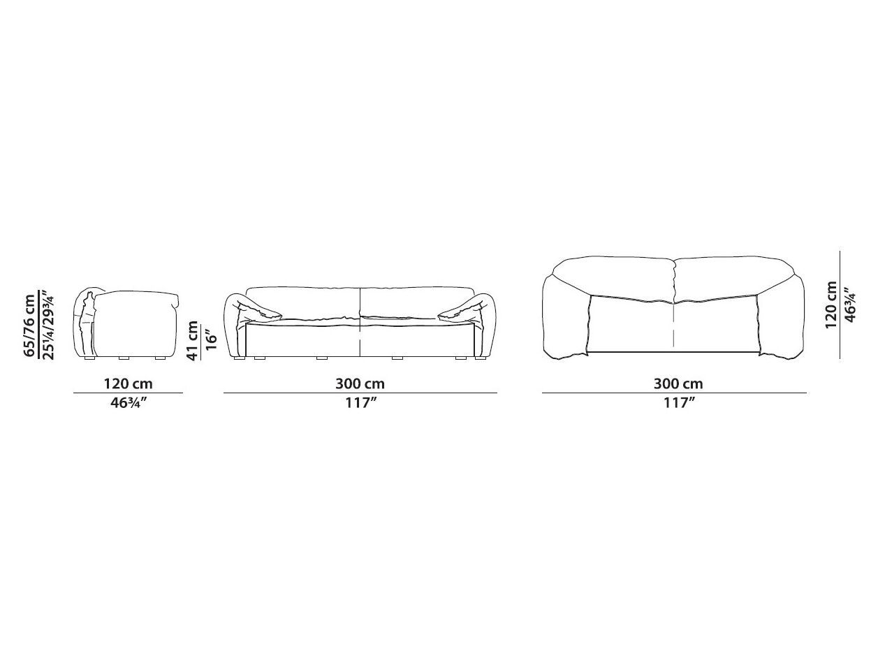 Кожаный линейный диван Baxter Касабланка ARCH-00109262 - Вид №6