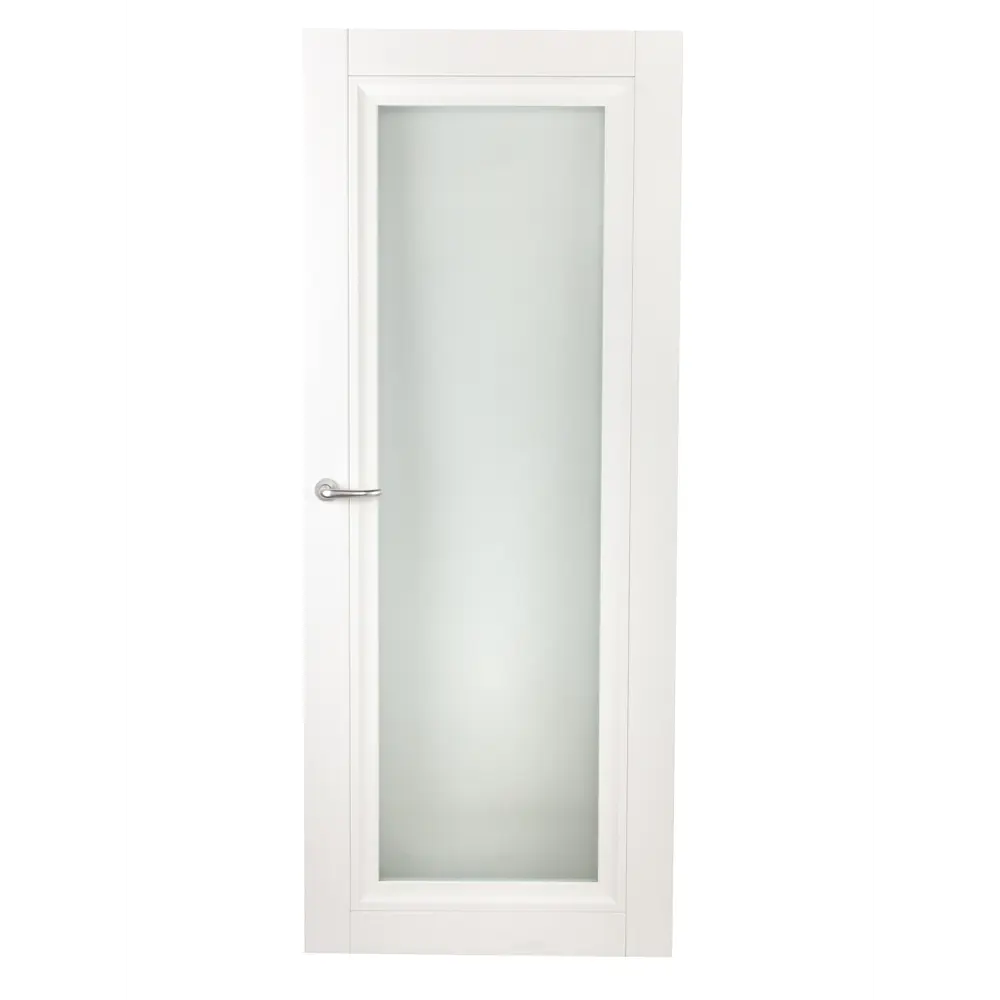 Дверь межкомнатная остекленная Нобиле пп белый 2200x600 мм с замком МАРИО РИОЛИ STLM-2087642