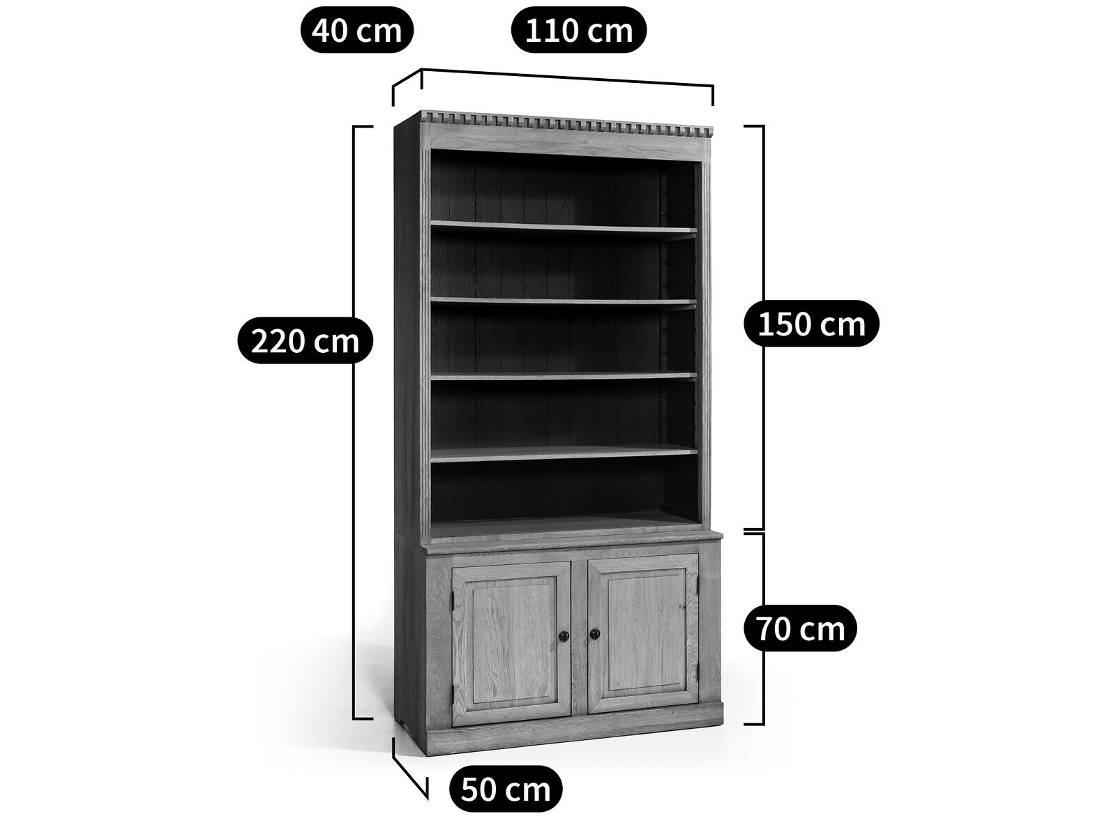 Шкаф из дуба с распашными дверцами AMPM ARIA ARCH-00007042 - Вид №3