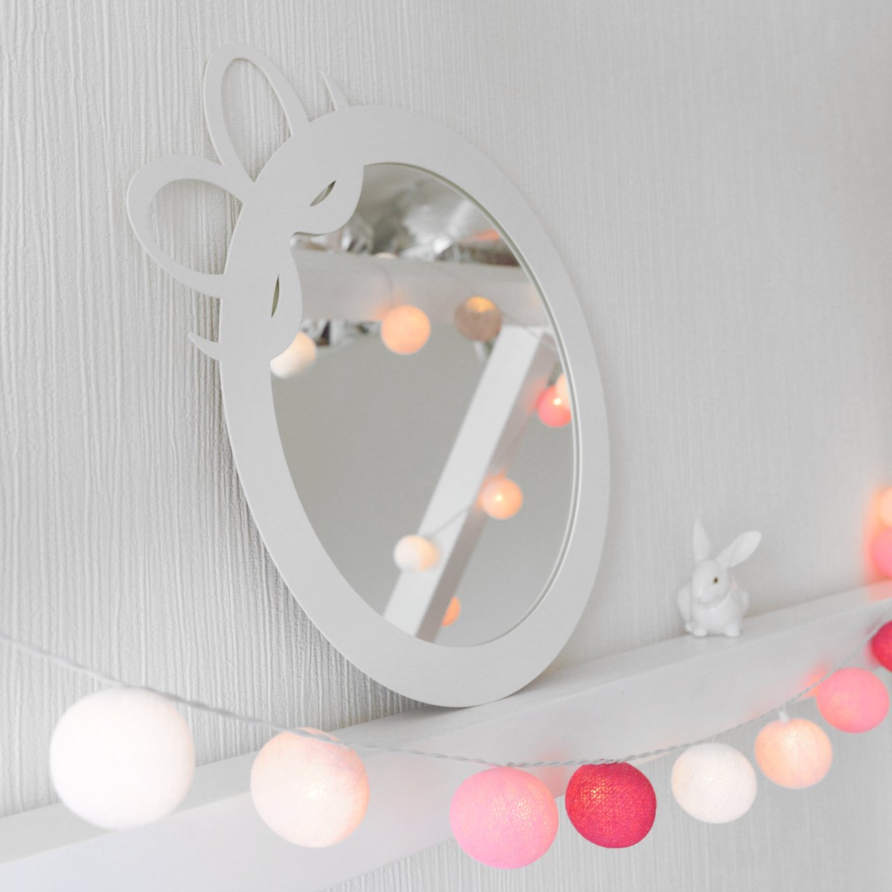 Зеркало круглое с бантом белое Ribbon BONESSI BONESSI 049453 Белый  - Вид №2