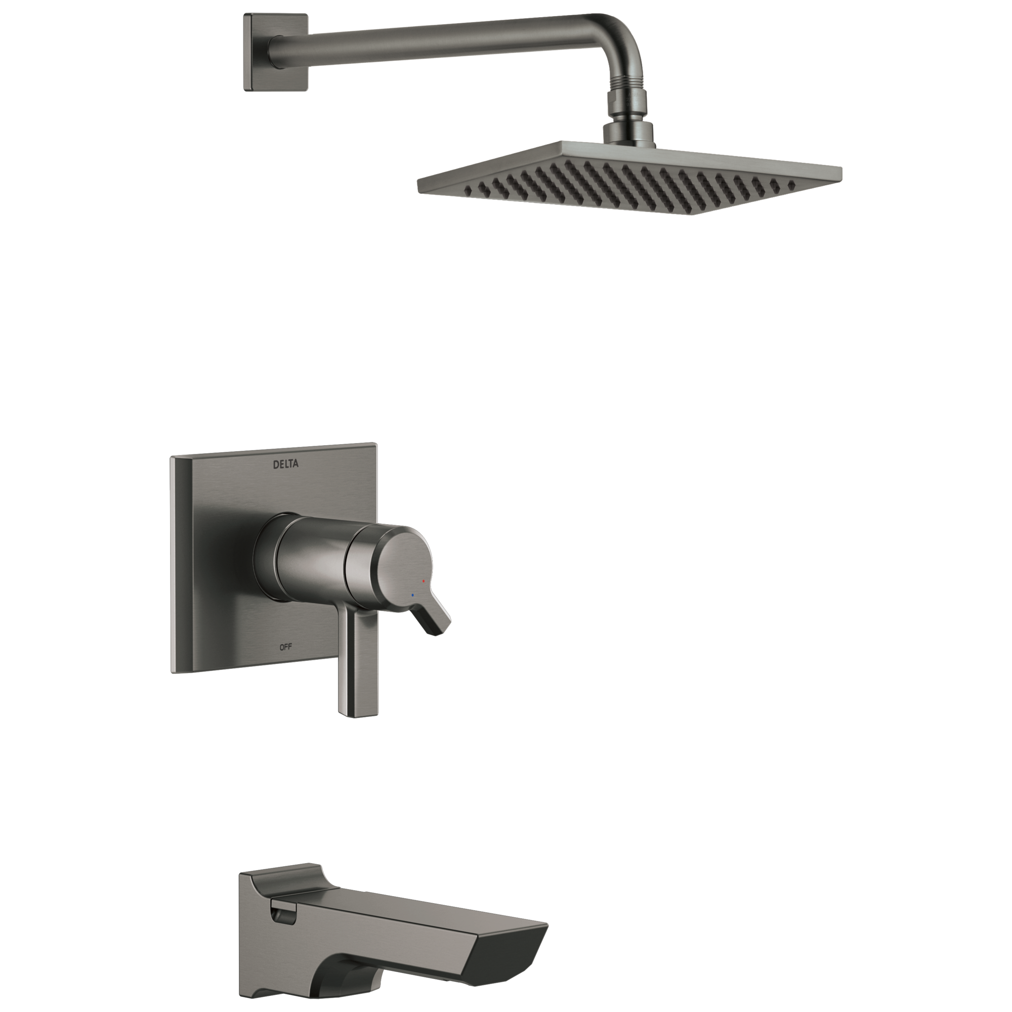 T17T499-KS TempAssure® 17T серии H2Okinetic® для ванны и душа Delta Faucet Pivotal Черный нержавеющий 