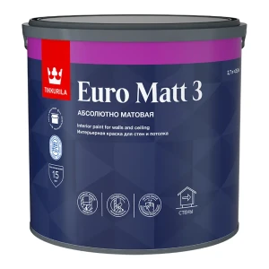 Краска интерьерная Tikkurila Euro цвет белый база A 2.7 л