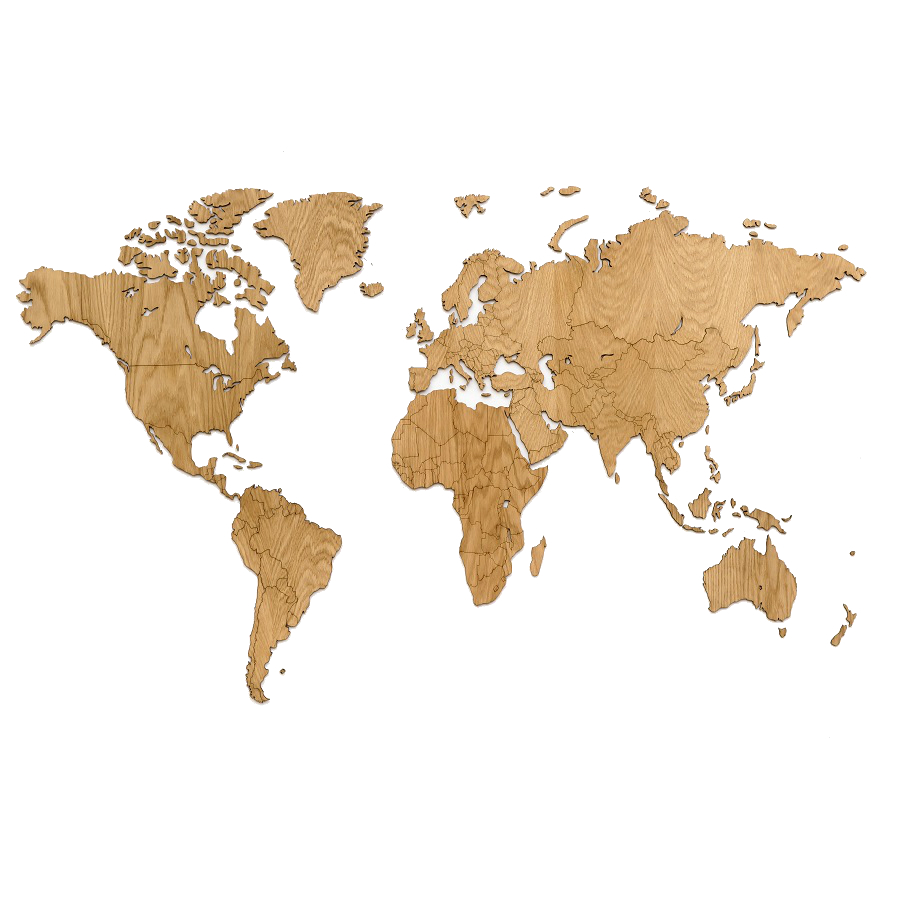 1801 Карта-пазл wall decoration exclusive, 130х78 см, европейский дуб Mimi  - Вид №3