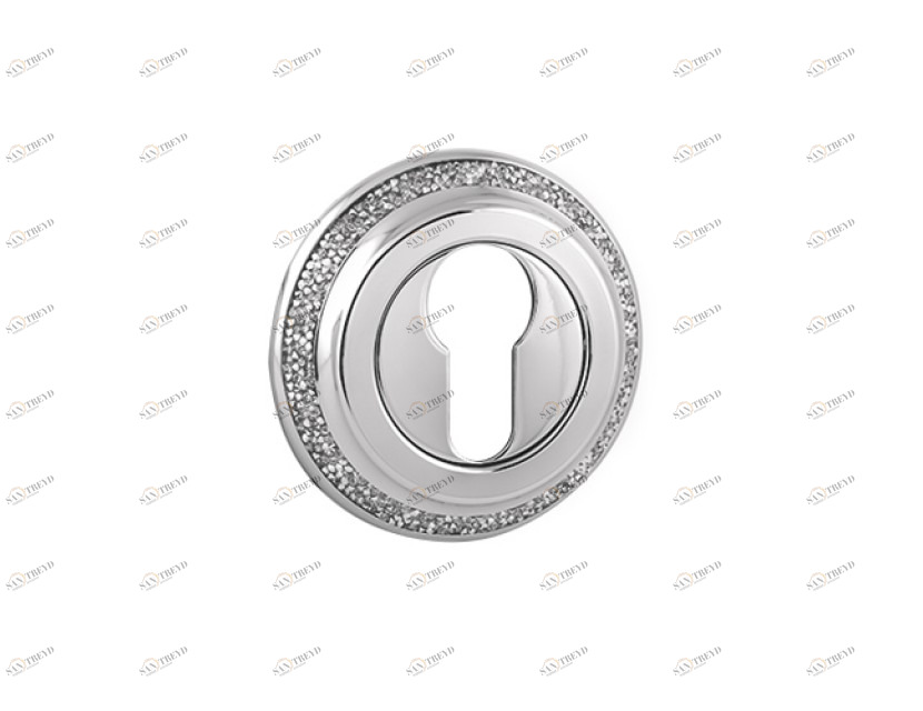 0EY081.000.24 Накладка с каплевидным вырезом из европрофиля и кристаллов Сваровски Матовый сатин Mestre 