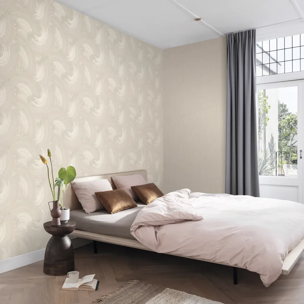 WALL UP Neon - флизелиновые обои бежевого оттенка для стильного интерьера 89383197 STLM-1404082 - Вид №4