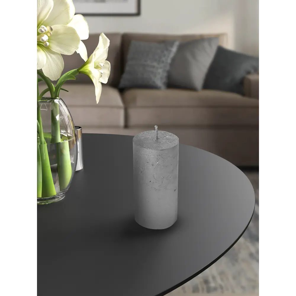 Santreyd Свеча-столбик «Рустик» серебристая для интерьерного декора 83305493 STLM-0040299 - Вид №4