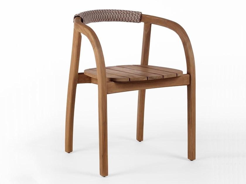 Wildspirit Стул деревянный с подлокотниками с открытой спинкой Arch sun-id-1510025 - Вид №6