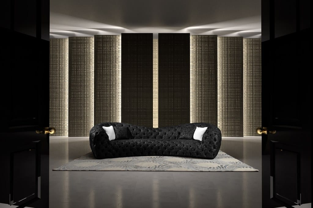 Изогнутый кожаный диван capitonné Mantellassi 1926 Nuvola ARCH-00111545 - Вид №2