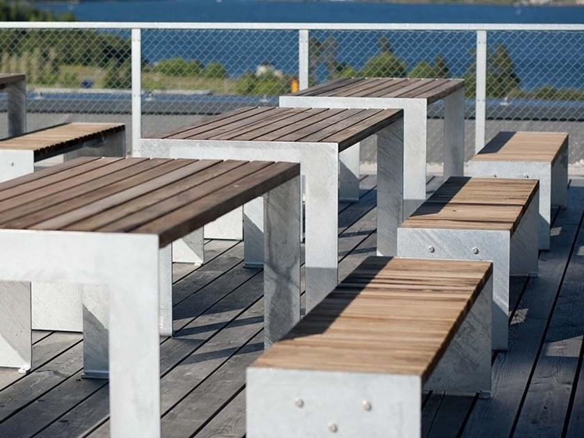 VESTRE Стол для общественных мест из стали и дерева Vroom sun-id-1415752 - Вид №6