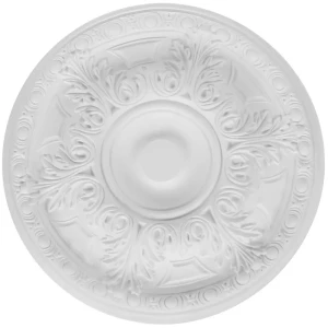 Розетка потолочная полиуретан Decomaster DR 309 d белая диаметр 50 см