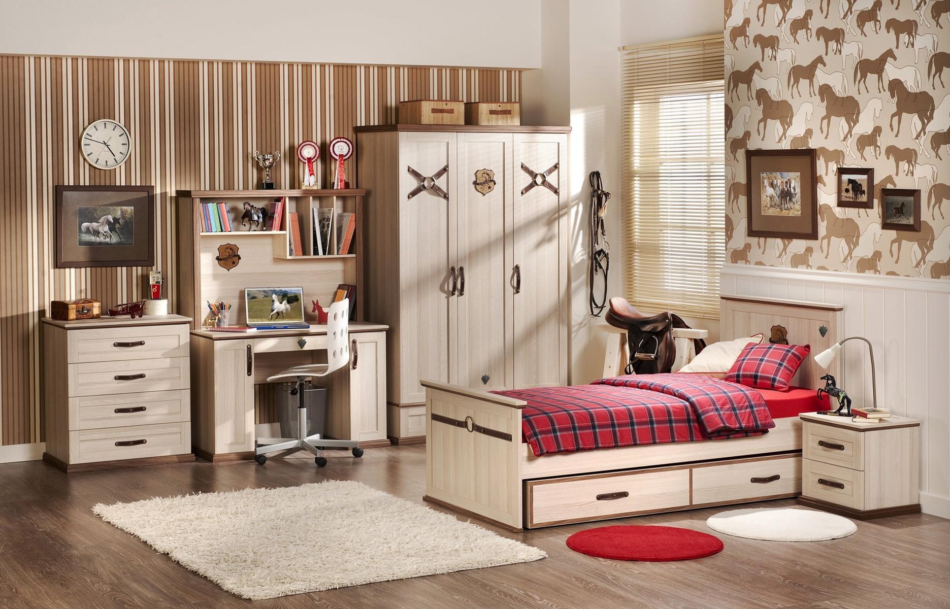 Комод с 4 ящиками деревянный светлый орех Royal CILEK ROYAL 00-3832254 Бежевый Santreyd - Вид №2