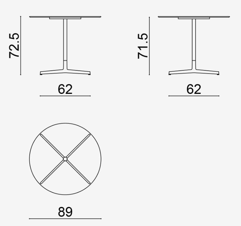 Стол со спицами Arper Wim ARCH-00041896 - Вид №9