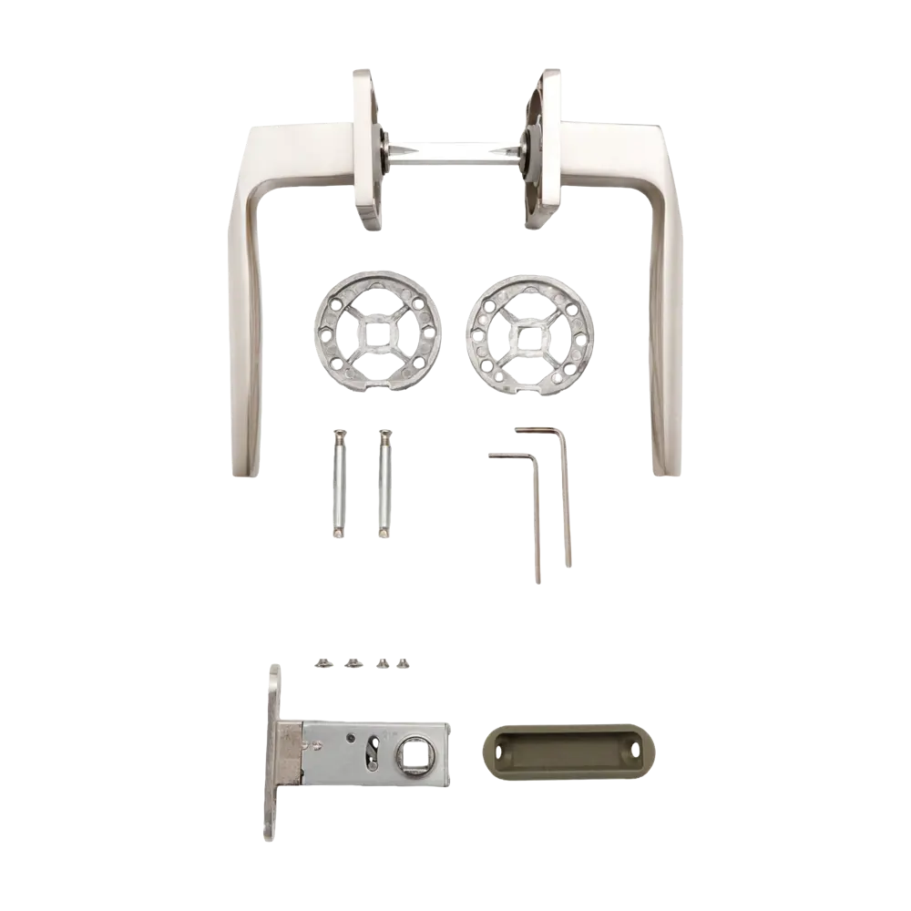 Дверная ручка на розетке Edson 26-Q2 без запирания цвет никель STLM-2020149 - Вид №1