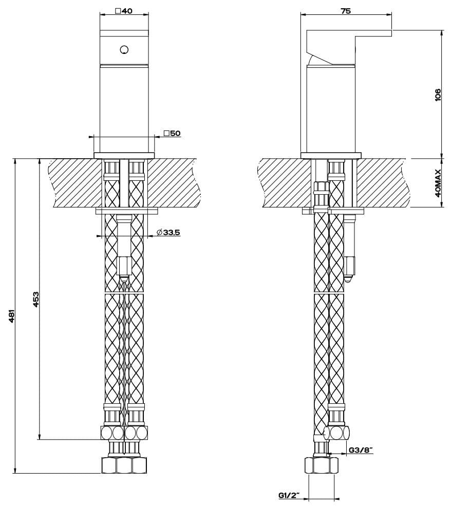 Пульт дистанционного управления из хромированной латуни Gessi прямоугольник ARCH-00068209 - Вид №2