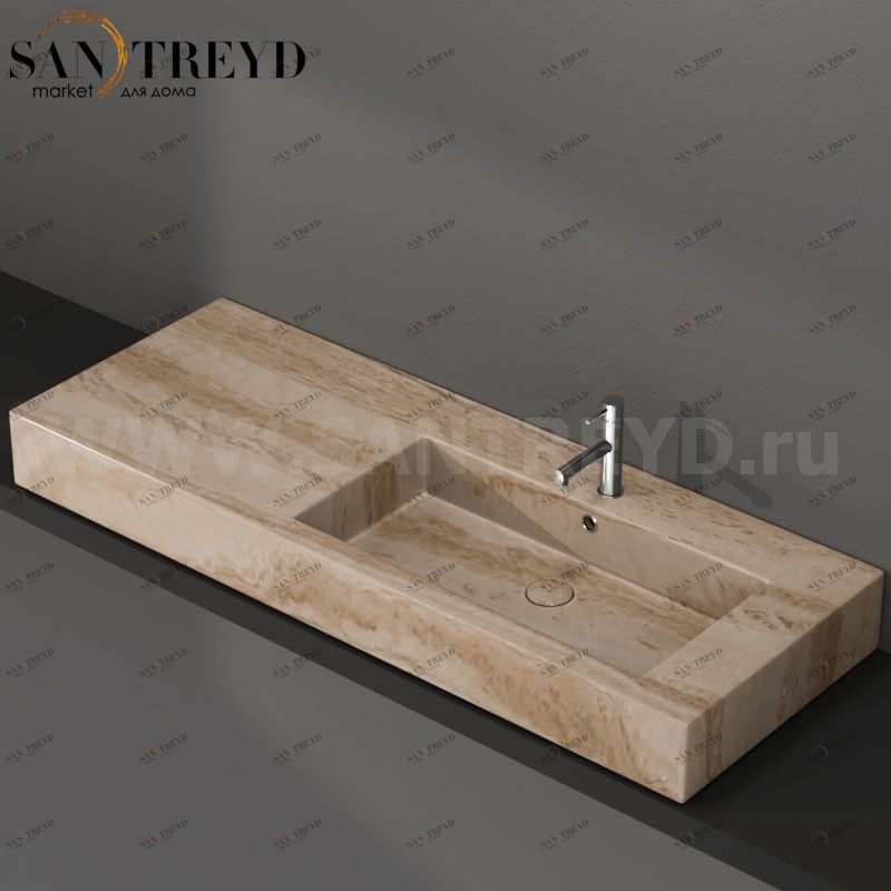 IN136DATR Накладная раковина на столешницу  прямоугольная Ceramica Globo INCANTHO