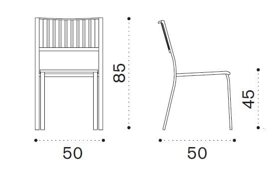 Стальной штабелируемый садовый стул Ethimo эликсир ARCH-00087444 - Вид №7