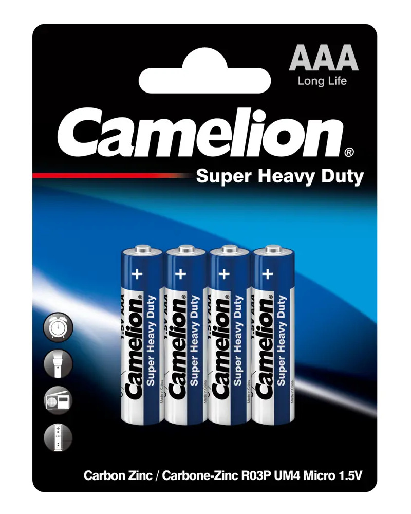 93408583 Батарейка Camelion Super Heavy Duty AAA (R03) R03P-BP4B солевая 4 шт. STLM-0547013