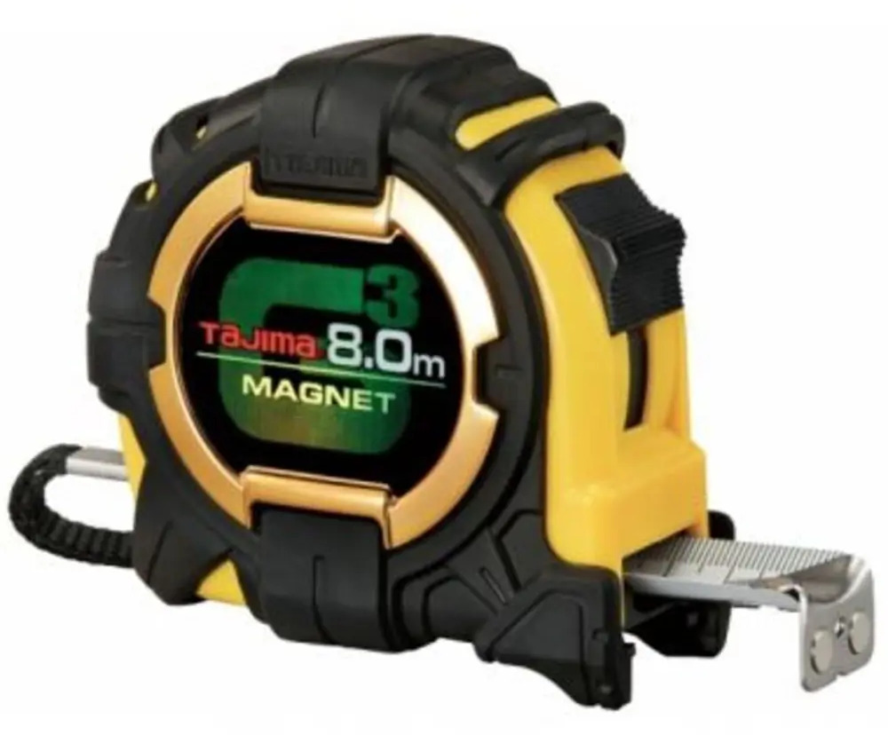 90531184 Рулетка Tajima G3 LOCK27 G3M780MT, 8 м х 27 мм, ударопрочная с магнитным наконечником STLM-0838352