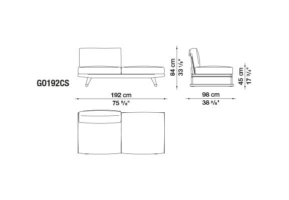 Ткань сад диван с полуостровом B&B Italia Outdoor Чт ARCH-00073529 - Вид №10