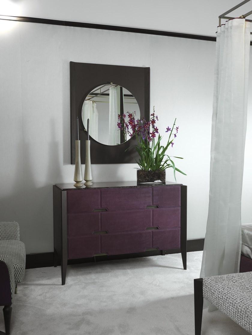 Bellotti Ezio Деревянный комод с ящиками, обтянутый кожей нубук Delfi 2017-32 - Вид №1