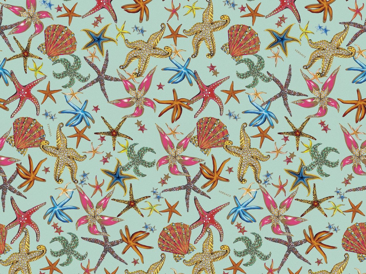 Облицовка керамогранита для интерьера Versace Ceramics MANIFESTO TRESOR DE LA MER ARCH-00016101