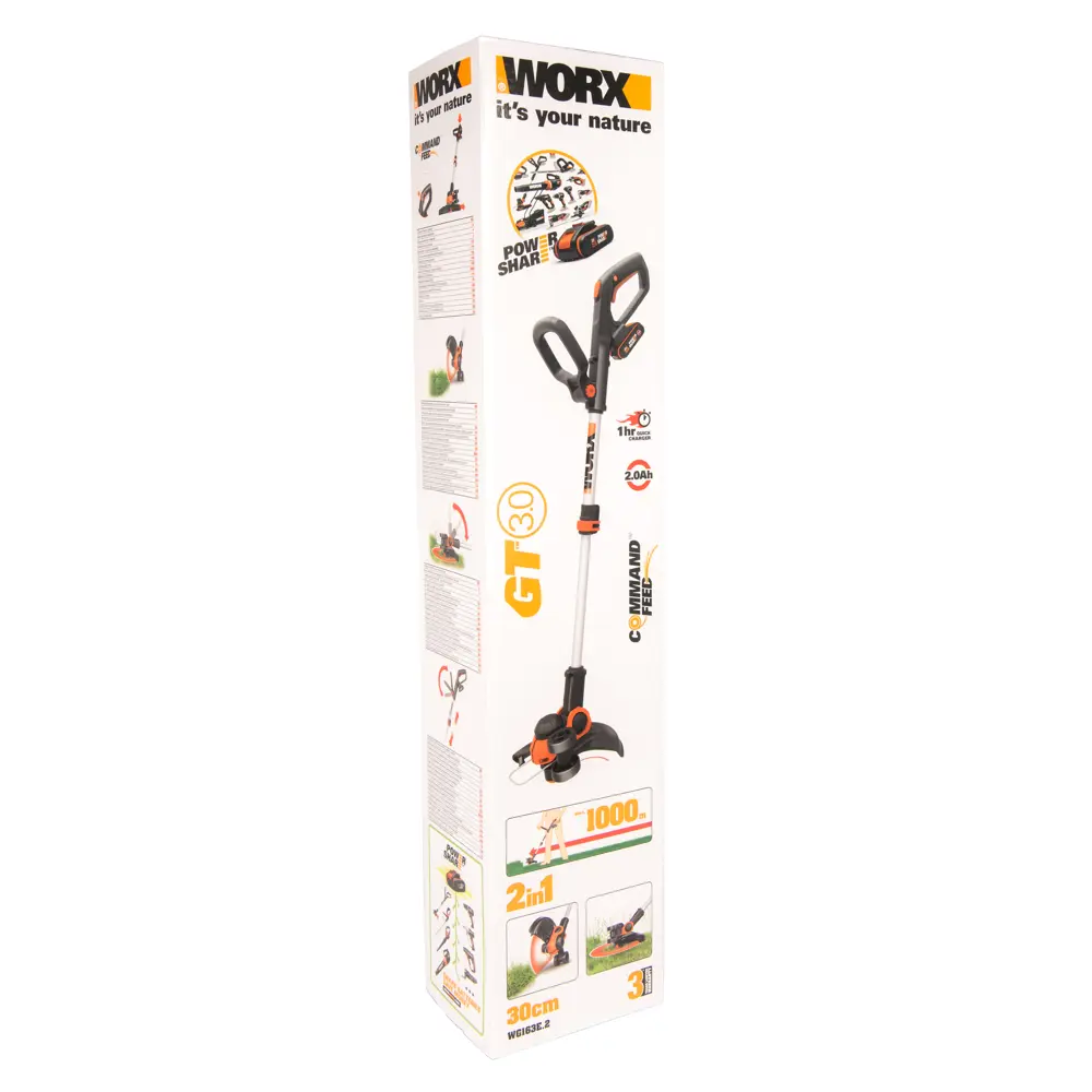 Триммер аккумуляторный Worx WG163E.2 20 В 1x2 Ач АКБ и ЗУ входит в комплект 82221083 STLM-2051117  - Вид №4
