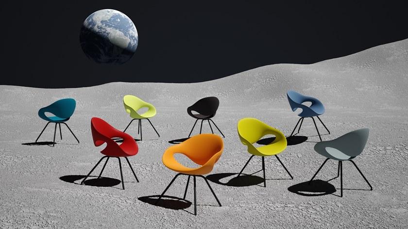 Tonon Стул из пеноматериала с металлической конической основой Moon 908.81 - Вид №22