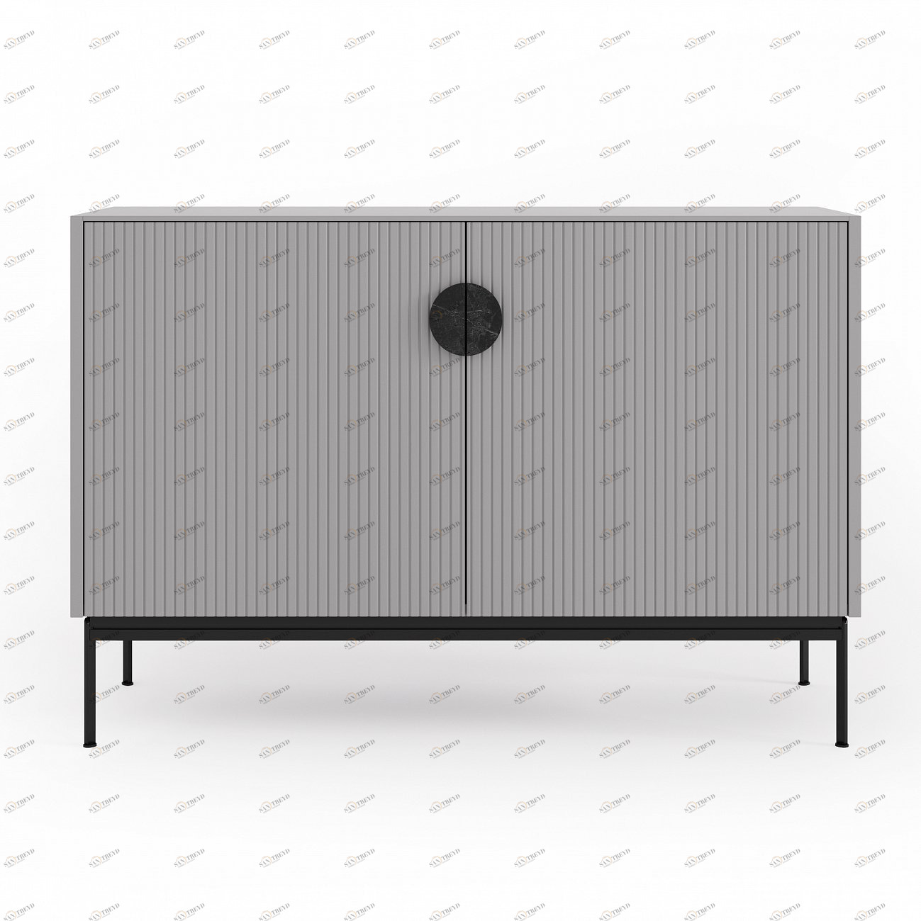 Комод c дверцами светло-серый Uno BRAGIN DESIGN LIVING 00-3974661 Серый