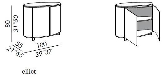 Meridiani Буфет из лакированной древесины с распашными дверцами Edition shine sun-id-1452633 - Вид №3