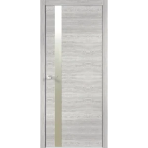 Комплект двери Канзас 2 глухая 60x200 см ПВХ цвет дуб европейский серый с добором 100 мм