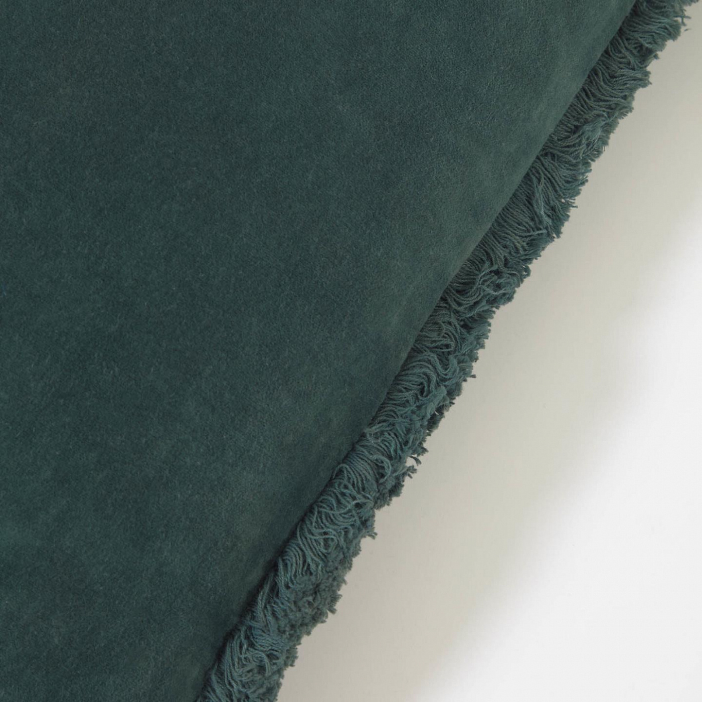 108480 Наволочка из 100% хлопка и бархата с бахромой зеленого цвета 30 x 50 см La Forma Cedella 