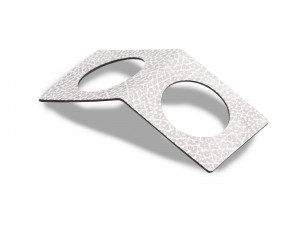 98946 HIPPO white-grey кольцо для cалфетки 6х14см, набор 2шт;LIND DNA