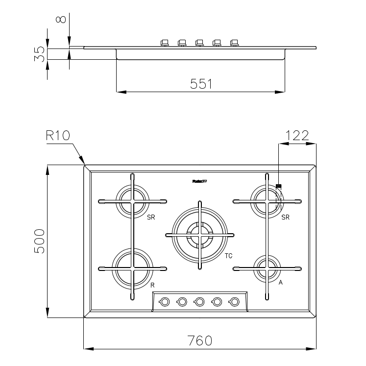 Foster Варочная панель Вероника 7067062  - Вид №1