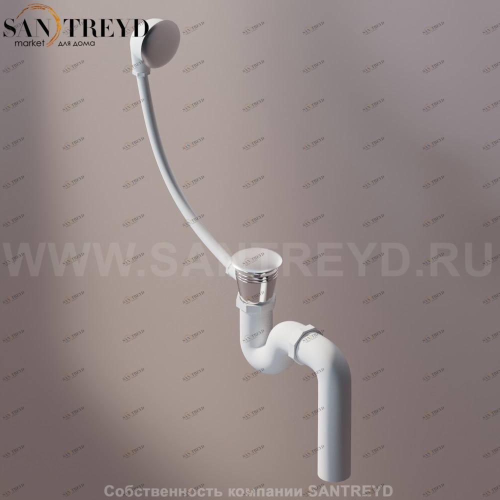 Agape  Нажимной донный клапан хромиродля раковин или бидеый матовый для для раковин или биде с переливным отверстием MET0562SP Ricambi MET01516SP