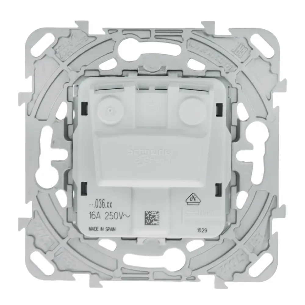 Розетка встраиваемая Systeme Electric Unica с заземлением, цвет белый 10156172 STLM-2116710 - Вид №3