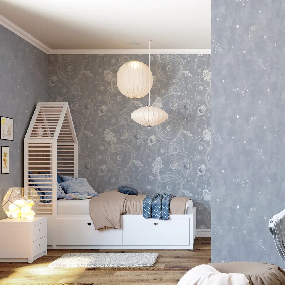 Обои флизелиновые Palitra Home Cosmo серые 1.06 м HC72576-46 STLM-2134983 - Вид №3