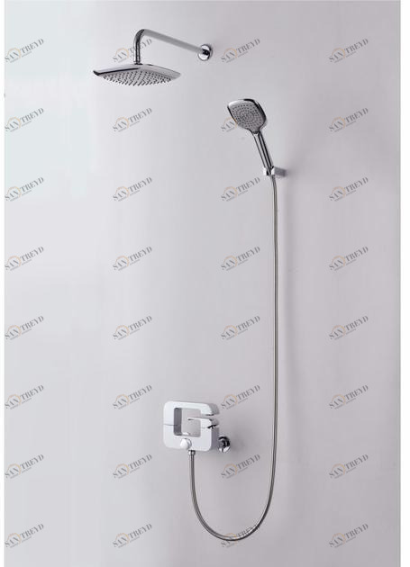 JUSTIME Однорычажный смеситель для душа с ручным душем с верхним душем Dragon 6904-bw-82cp