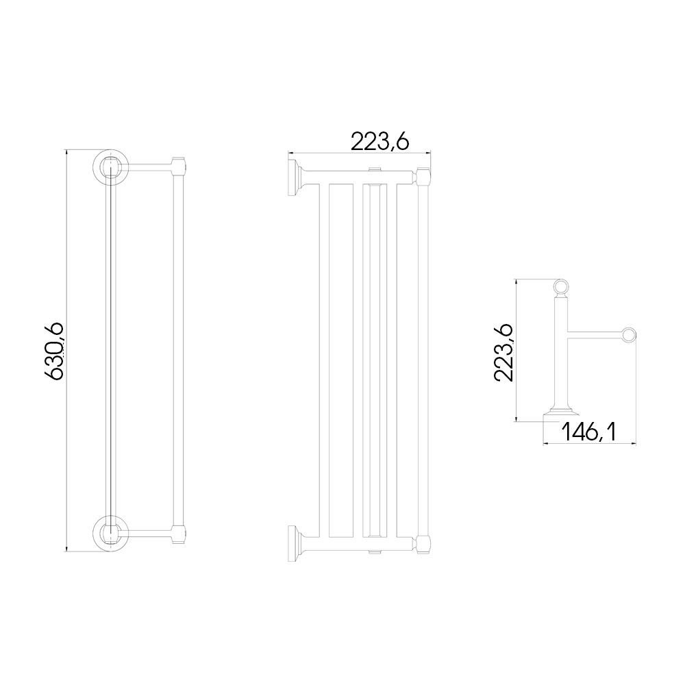 RB52010 Полка с полотенцедержателем Raiber  - Вид №1