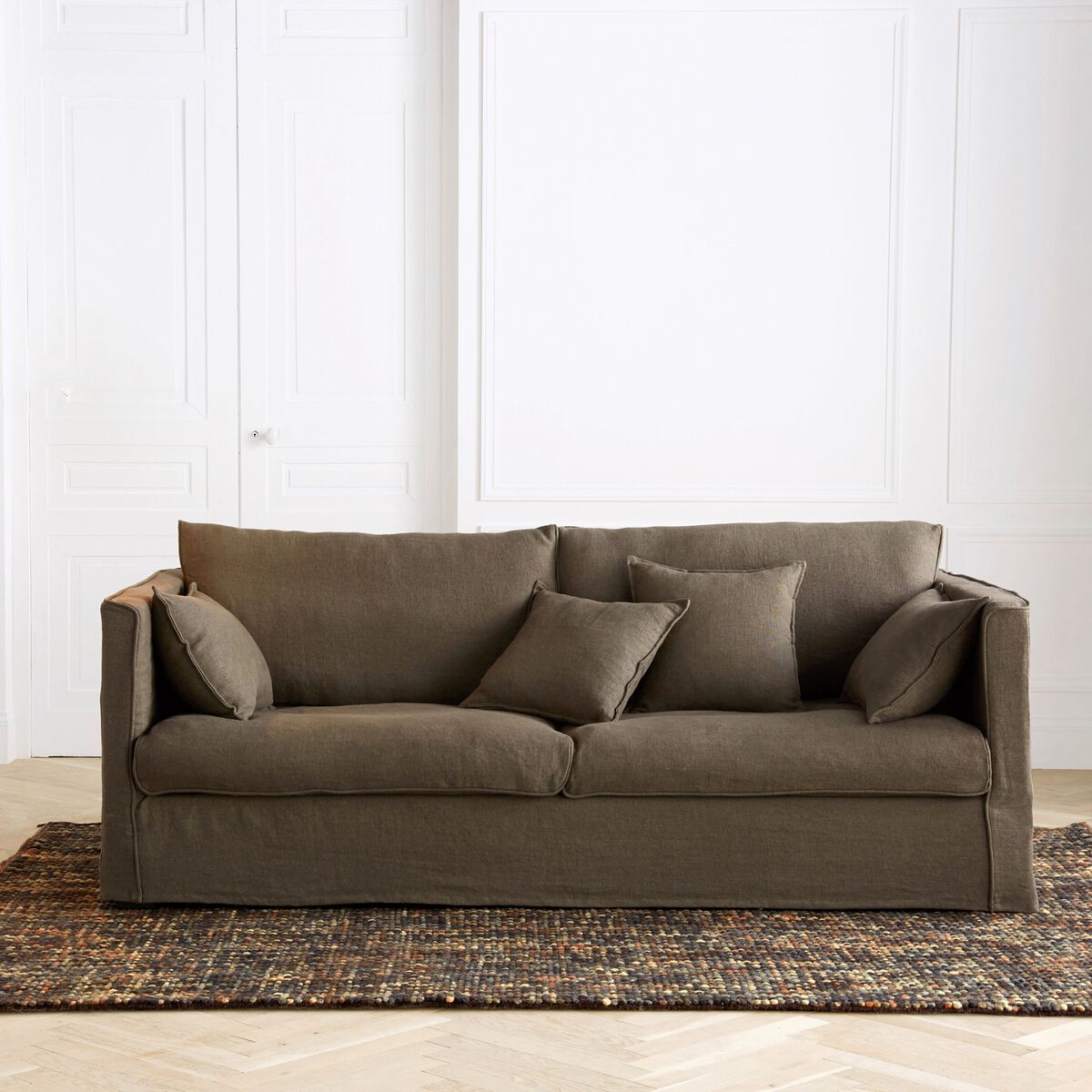 Льняной раскладной диван с полуостровом AMPM Camille ARCH-00081453 - Вид №5