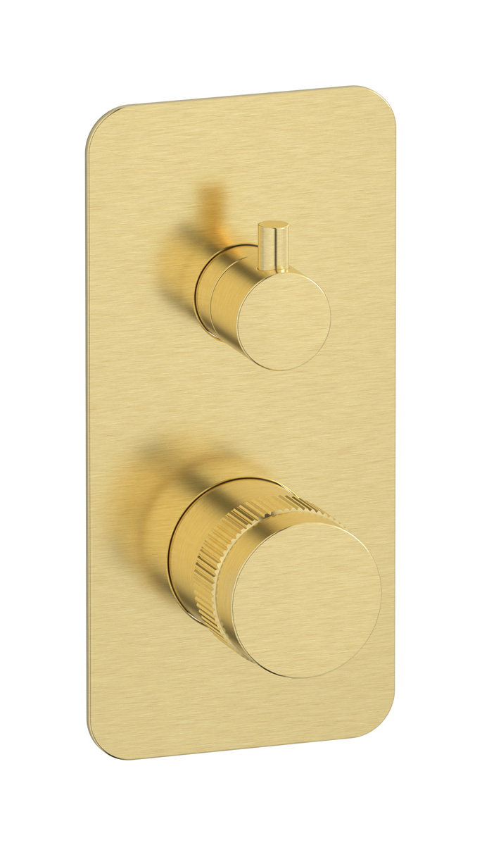 Комплект внешних частей для настенного прогрессивного смесителя на 3 потребителя. WE ARE IB rx312is Brushed Pale Gold Reflex