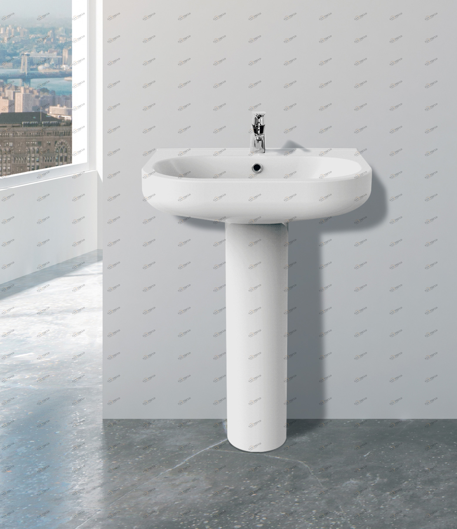 BB8295L Полупьедестал для раковины овальная BELBAGNO 