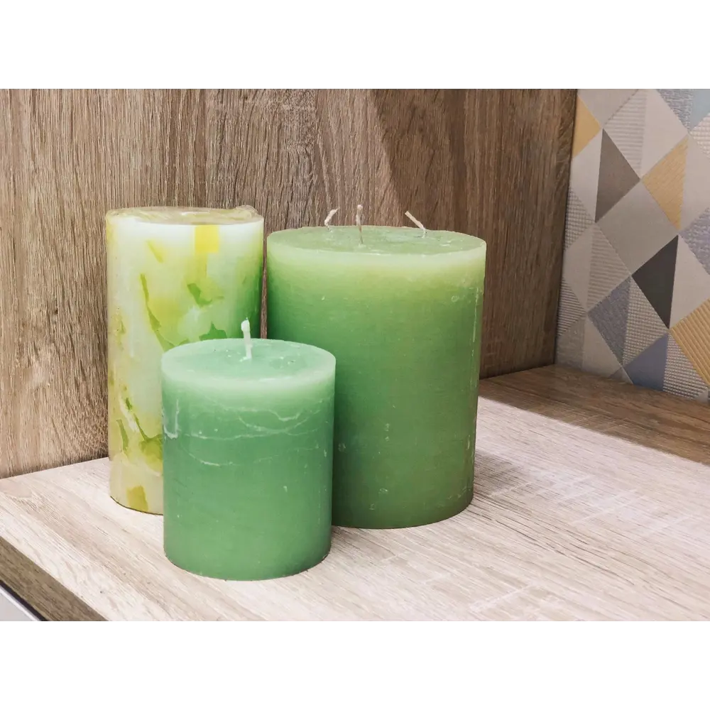 89369070 Свеча столбик ароматизированная Лемонграсс бело-зеленая 13 см STLM-0836222 Santreyd  - Вид №2