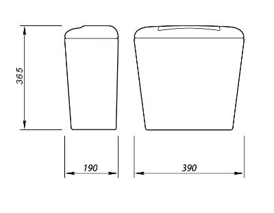 Бачок Универсал кнопочный нижняя подводка Лобненский стройфарфор 1015157 - Вид №1