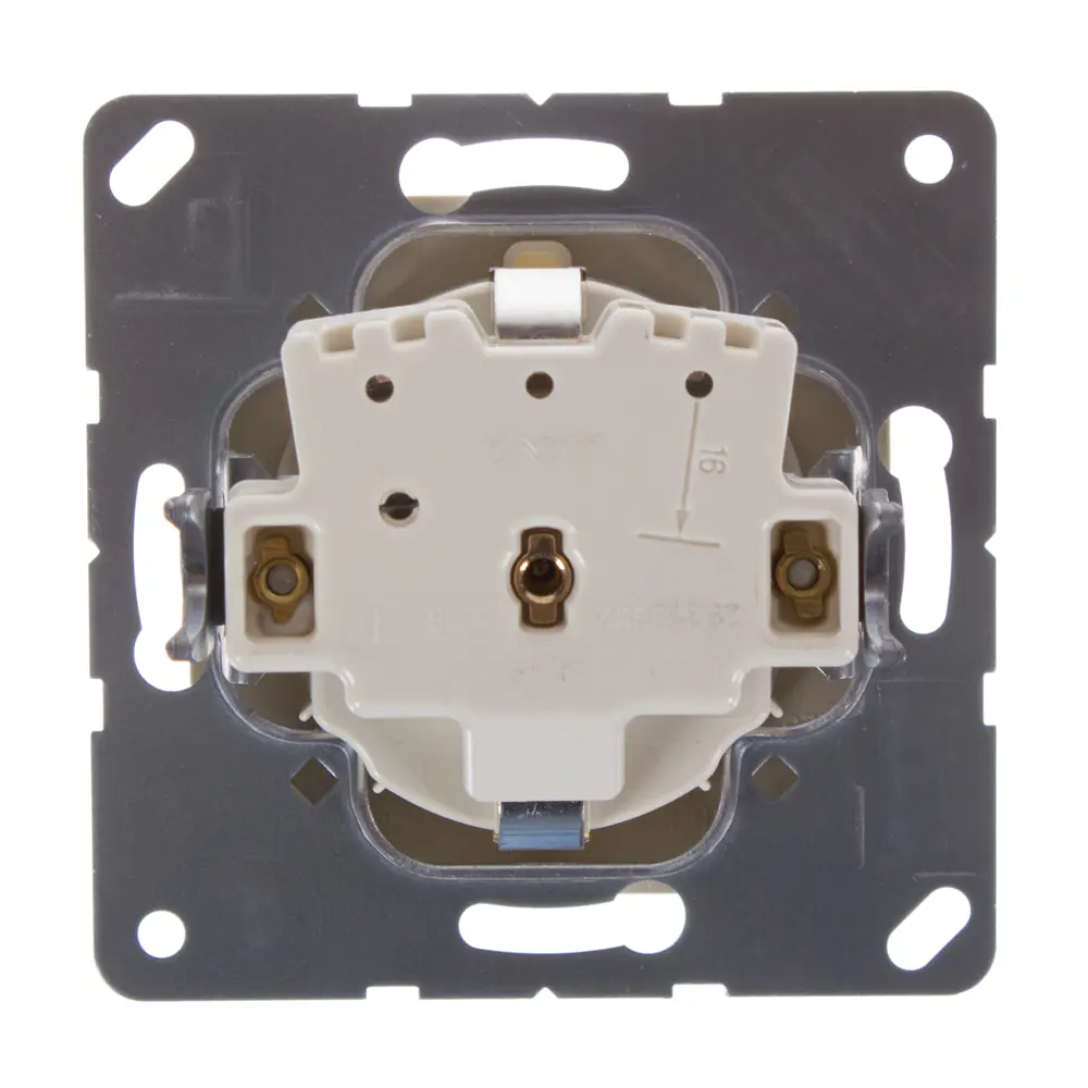 Розетка Jung EcoProfi с заземлением есть шторки цвет бежевый STLM-2105715 - Вид №2