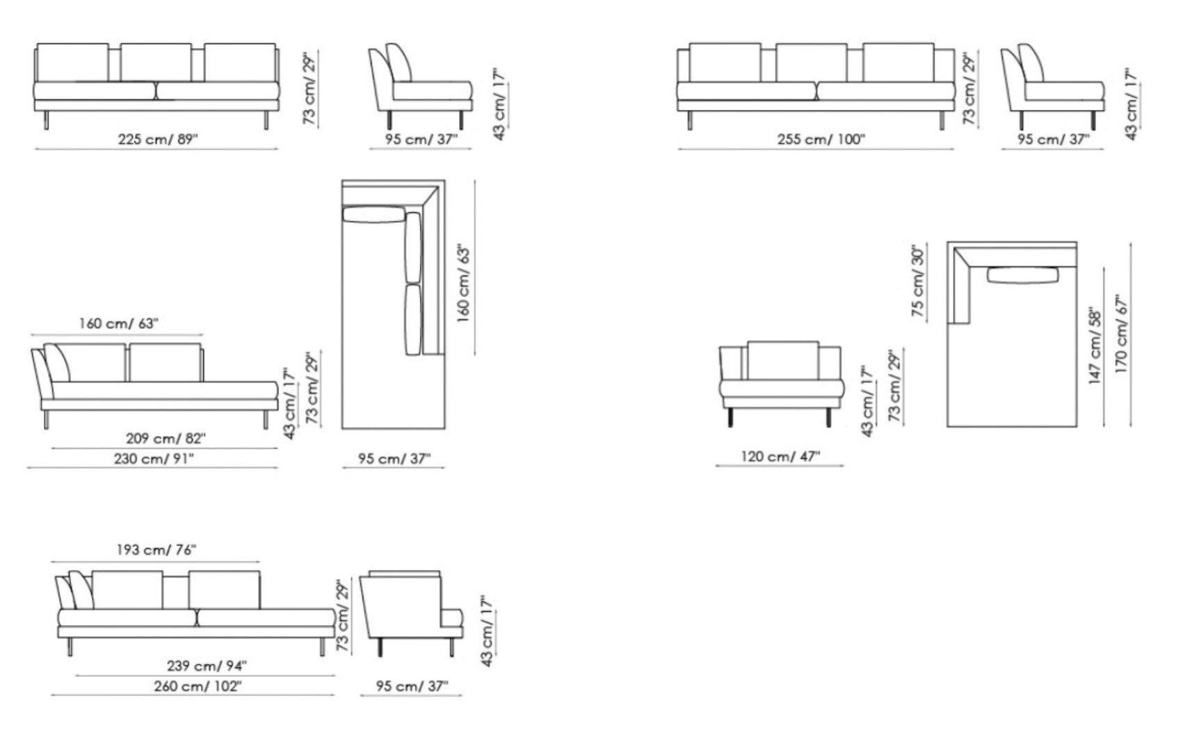 Ткань диван BONALDO Ларс ARCH-00059579 - Вид №9