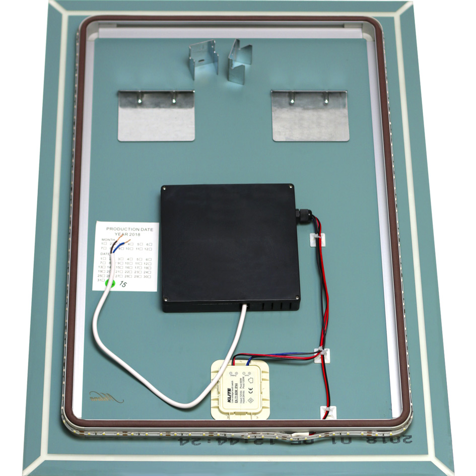 Зеркало с LED-подсветкой MELANA-8060 подогрев/часы/космет.зеркало (MLN-LED091)  - Вид №1