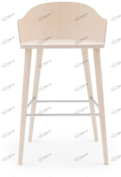 Billiani Высокий табурет из ясеня со спинкой Fitt classic 029