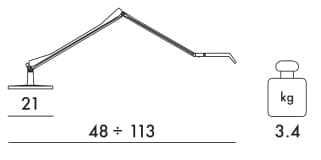 Регулируемая светодиодная настольная лампа из поликарбоната Kartell ALEDIN TEC ARCH-00150786 - Вид №21